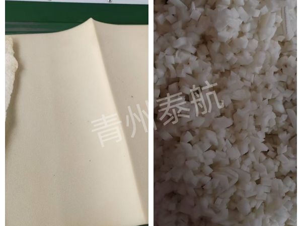 海绵切粒机效果